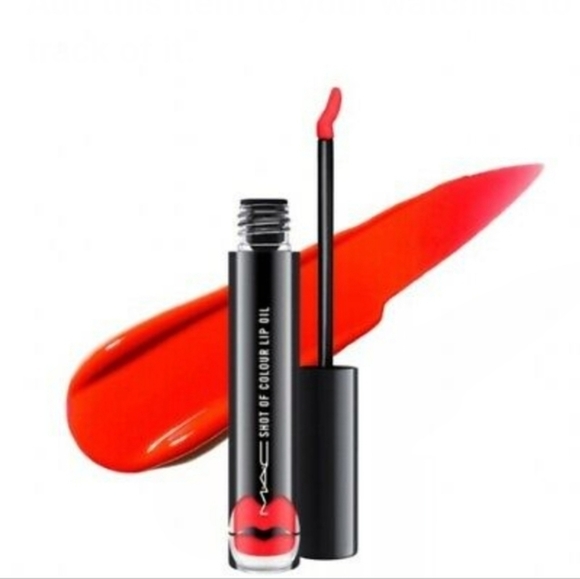 MAC Shot of Color Lip Oil – Flash Me Red Gloss, Moisturizing Tint – High Shine - Picture 1 of 13